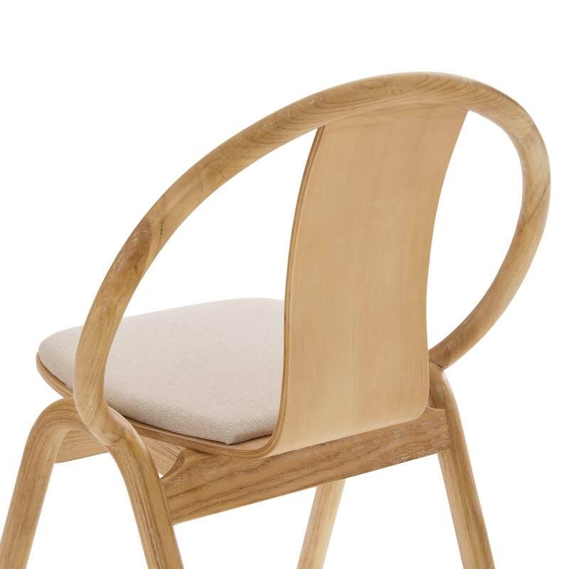 Lot de 2 chaises en bois d'orme et tissu