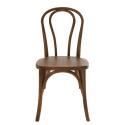 Lot de 2 chaises style bistrot en bois d'orme foncé