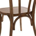 Lot de 2 chaises style bistrot en bois d'orme foncé