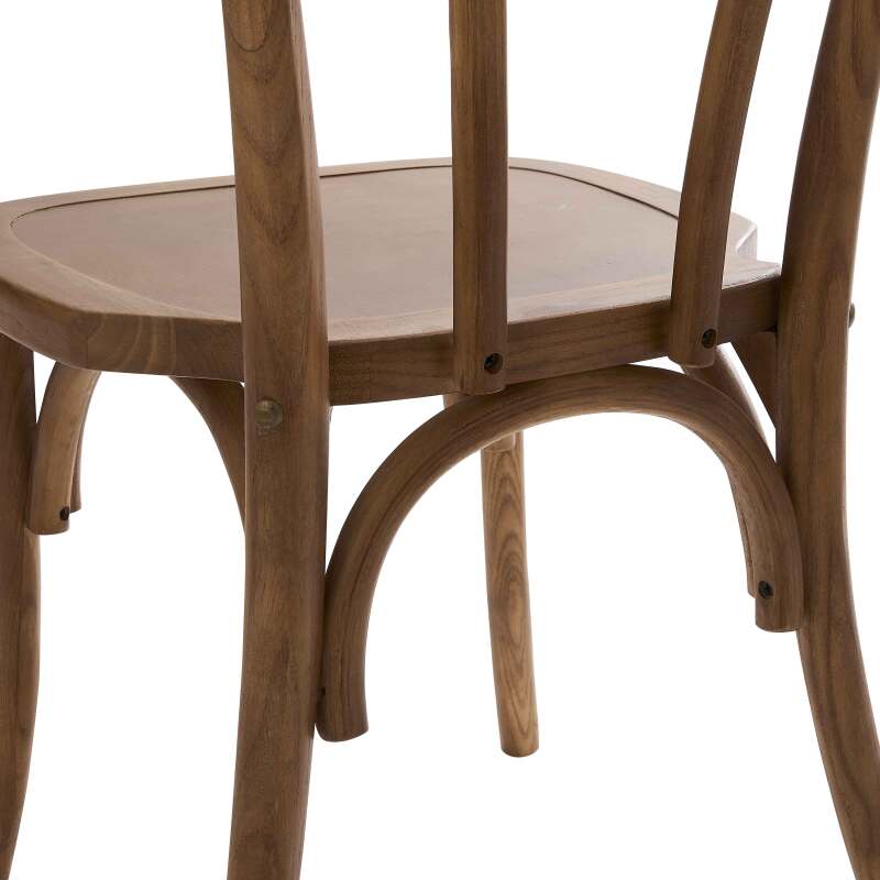 Lot de 2 chaises style bistrot en bois d'orme foncé (6/7)