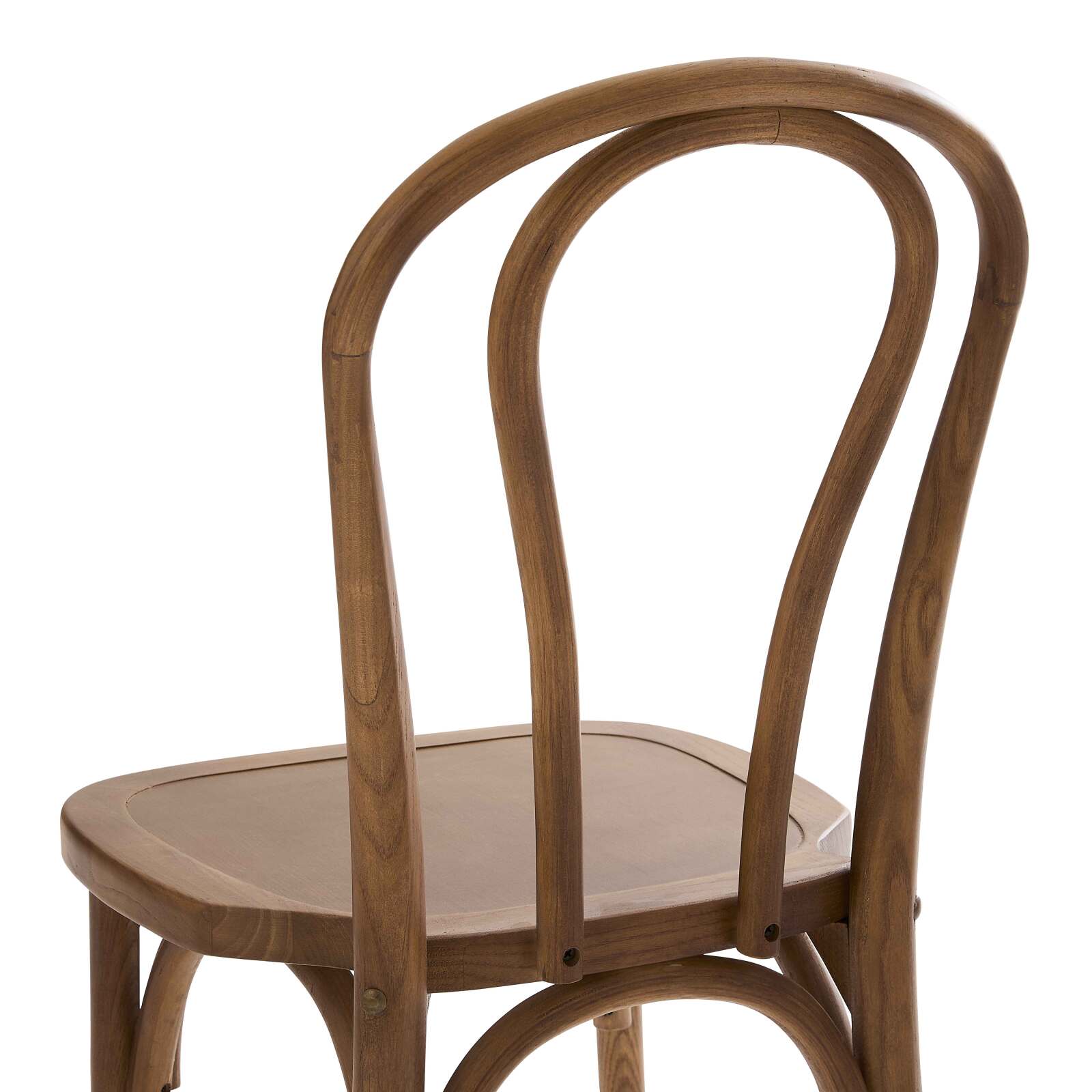 Lot de 2 chaises style bistrot en bois d'orme foncé