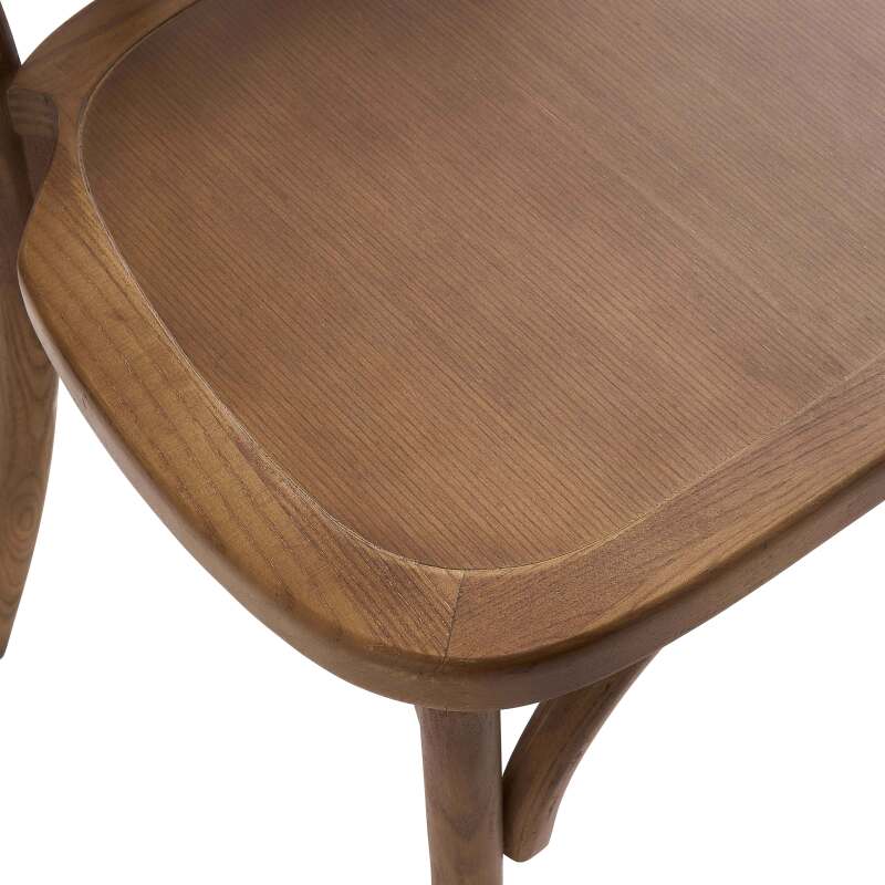 Lot de 2 chaises style bistrot en bois d'orme foncé (5/7)