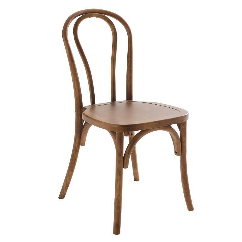 Lot de 2 chaises style bistrot en bois d'orme foncé (7/8)