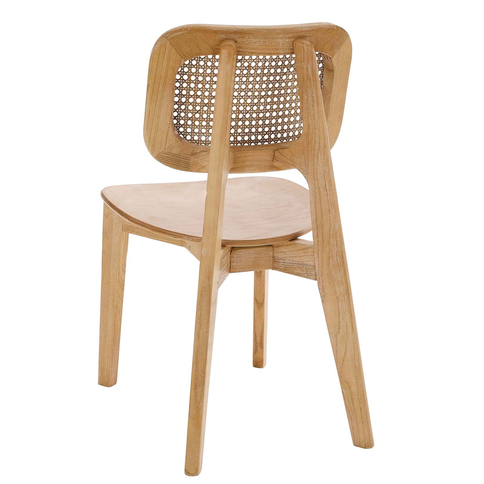Lot de 2 chaises en bois d'orme et rotin naturel