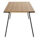 Table à manger rectangulaire MDF décor mélaminé et acier 8 personnes