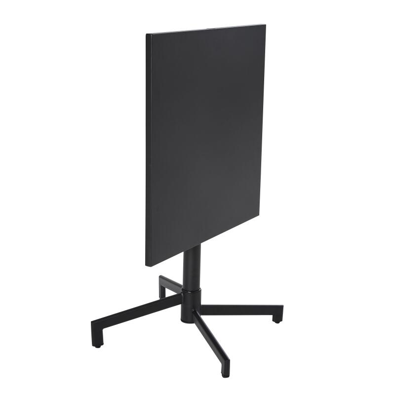 Table inclinable 70 x 70 cm , pieds encastrables et 2 chaises en métal avec accoudoirs