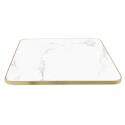 Plateau de table carré en contreplaqué avec revêtement stratifié et bords en aluminium 60 x 60 cm