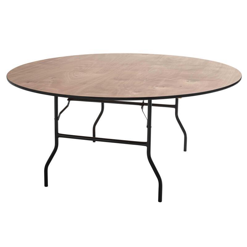 Lot de 10 Tables pliantes rondes en bois 170cm 10 places