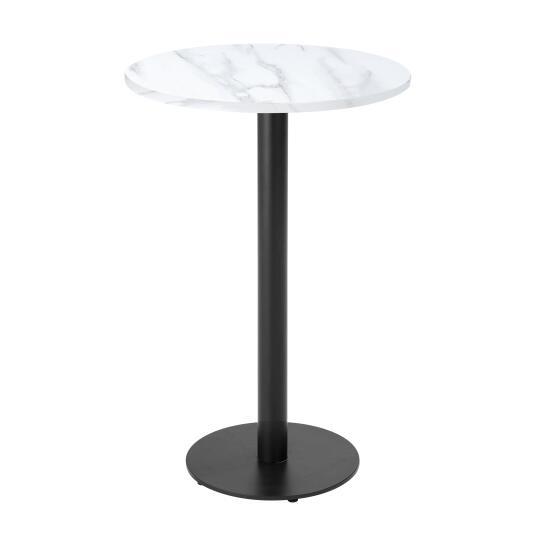Table haute ronde Ø60 cm en aggloméré avec revêtement mélaminé