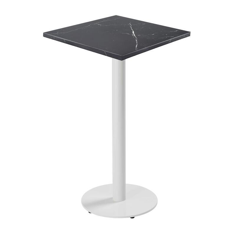 Table haute 60 x 60 cm en aggloméré avec revêtement mélaminé