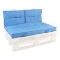Ensemble coussins pour palette matelassés