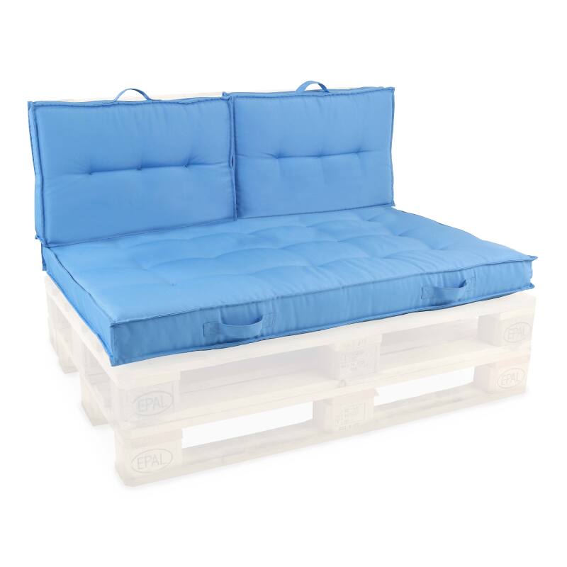 Ensemble coussins pour palette matelassés