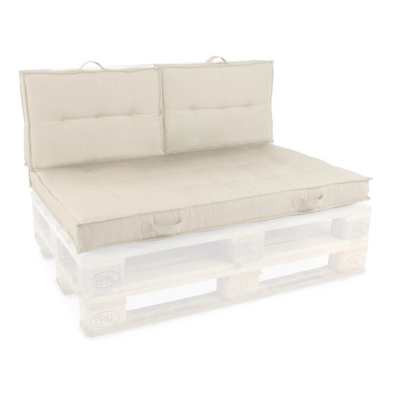 Ensemble coussins pour palette matelassés