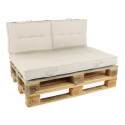 Ensemble canapé palette + coussins de jardin