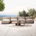Salon de jardin modulable avec 3 fauteuils et 1 méridienne 