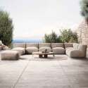 Salon de jardin modulable avec 5 chauffeuses, 1 fauteuil d'angle, 1 méridienne et 1 pouf 