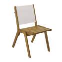 Table de jardin carrée 67 x 80 x 76 cm en bois d'eucalyptus FSC® et 2 chaises