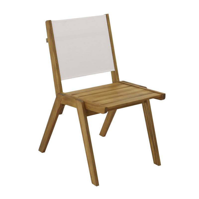 Table de jardin carrée 67 x 80 x 76 cm en bois d'eucalyptus FSC® et 2 chaises