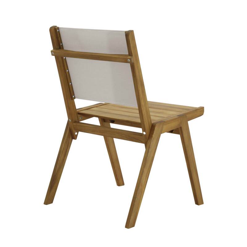 Table de jardin carrée 67 x 80 x 76 cm en bois d'eucalyptus FSC® et 2 chaises