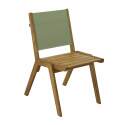 Table de jardin carrée 67 x 80 x 76 cm en bois d'eucalyptus FSC® et 2 chaises