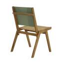Table de jardin carrée 67 x 80 x 76 cm en bois d'eucalyptus FSC® et 2 chaises