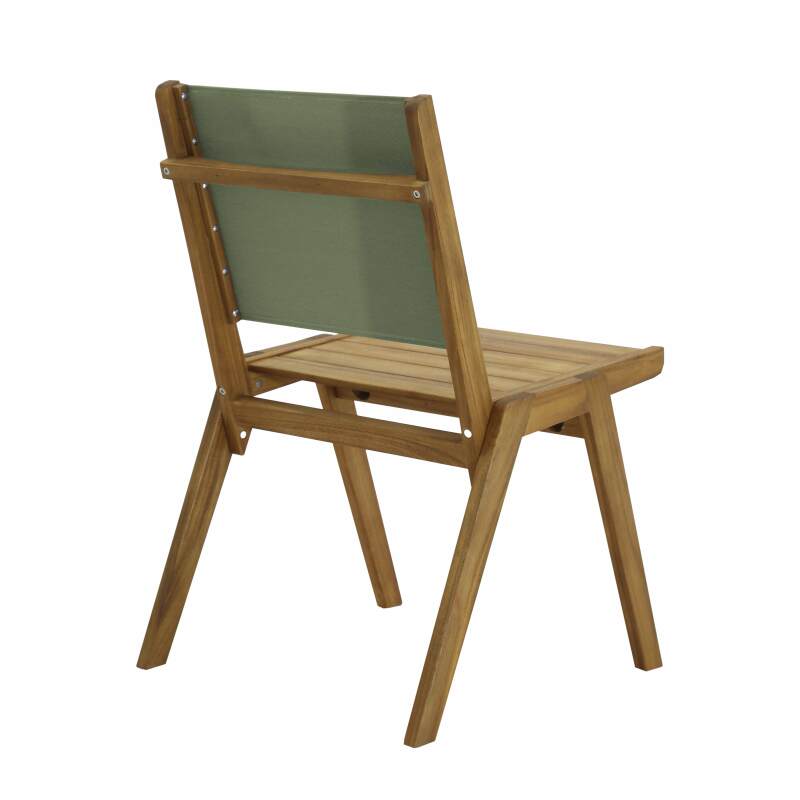 Table de jardin carrée 67 x 80 x 76 cm en bois d'eucalyptus FSC® et 2 chaises