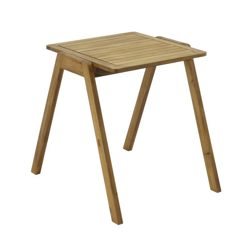 Table de jardin carrée 67 x 80 x 76 cm en bois d'eucalyptus FSC®