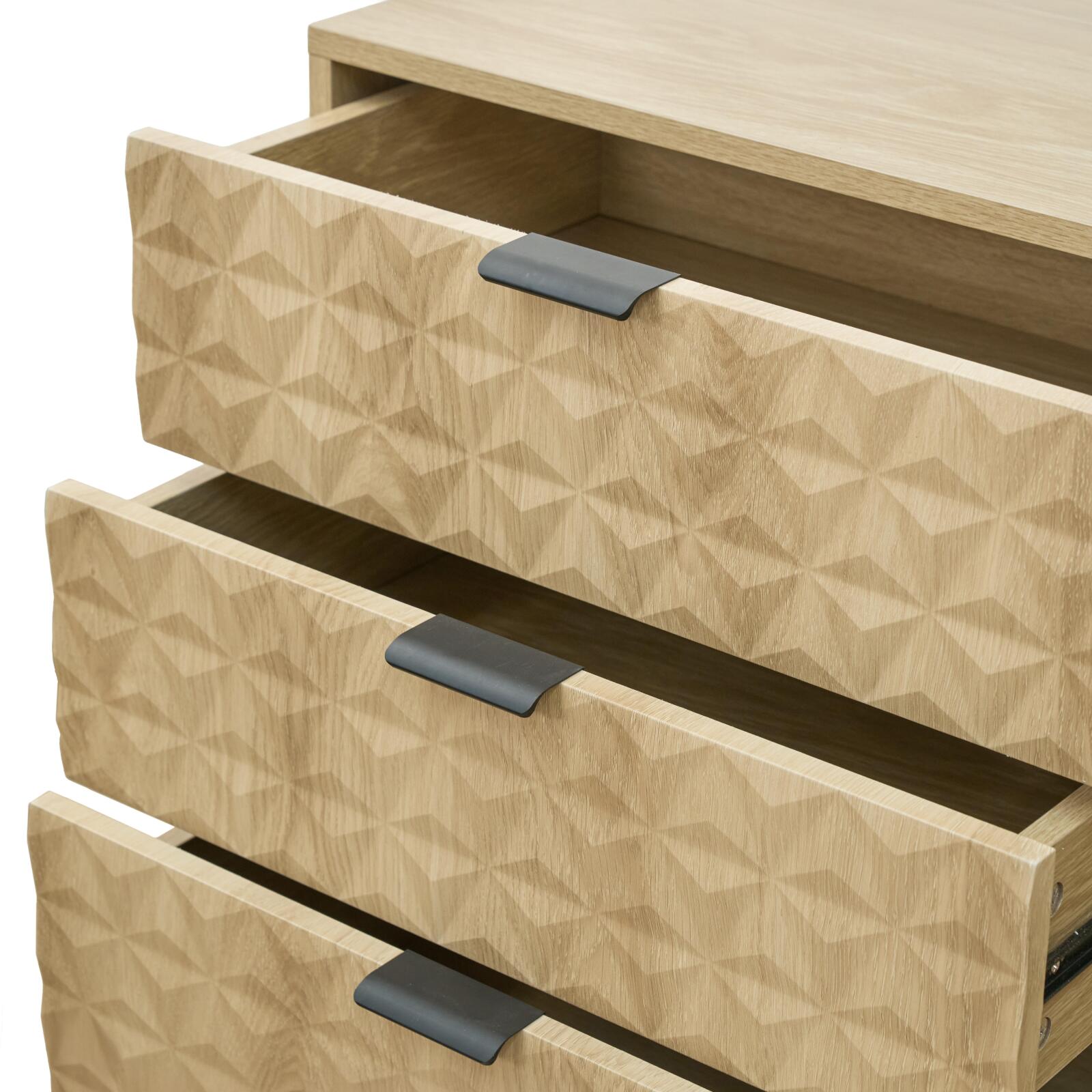 Commode à 6 tiroirs en MDF décor mélaminé 112 cm