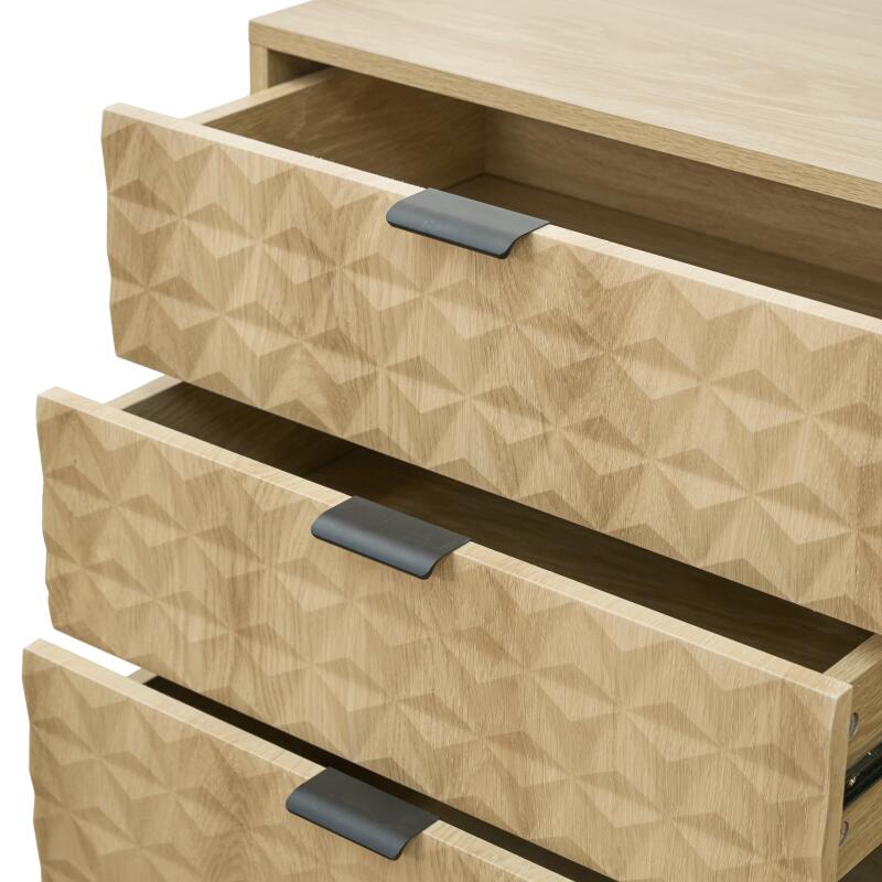 Commode à 6 tiroirs en MDF décor mélaminé 112 cm (5/7)