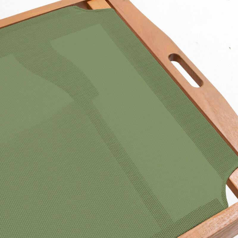 Lot de 2 bains de soleil en bois FSC® inclinable avec roues