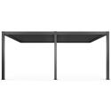 Pergola bioclimatique adossée 6x3m en aluminium gris anthracite