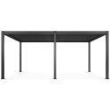 Pergola bioclimatique autoportée 6x3m en aluminium gris anthracite