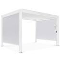 Pergola bioclimatique autoportée 4x3m en aluminium blanc avec 1, 2 ou 3 stores