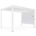Pergola bioclimatique autoportée 4x3m en aluminium blanc avec 1, 2 ou 3 stores