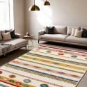 Tapis rectangulaire à motifs en polypropylène à poils ras