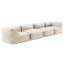 Salon de jardin modulable avec 2 chauffeuses et 2 fauteuils d'angle