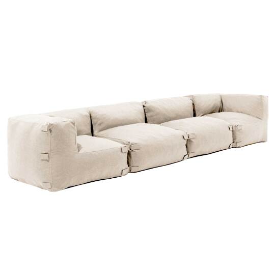 Salon de jardin modulable avec 2 chauffeuses et 2 fauteuils d'angle | Oviala