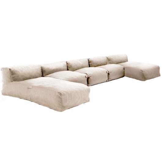 Salon de jardin modulable avec 3 fauteuils et 2 méridiennes | Oviala