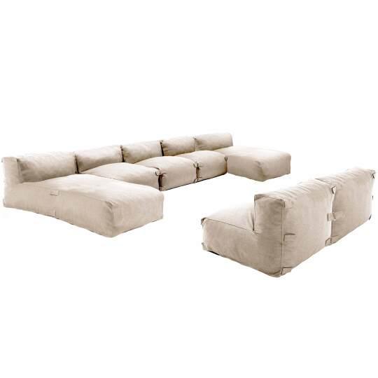Salon de jardin modulable avec 5 fauteuils et 2 méridiennes | Oviala