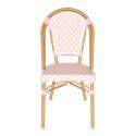 Chaise de jardin style bistrot parisien en aluminium et rotin synthétique