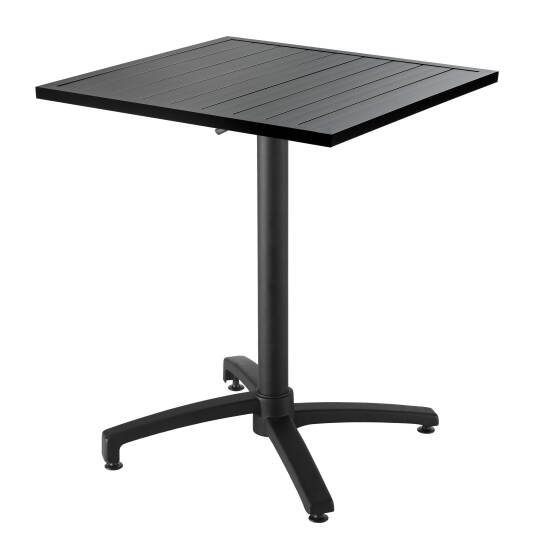 Table de jardin carrée (70 x 70 cm) en aluminium