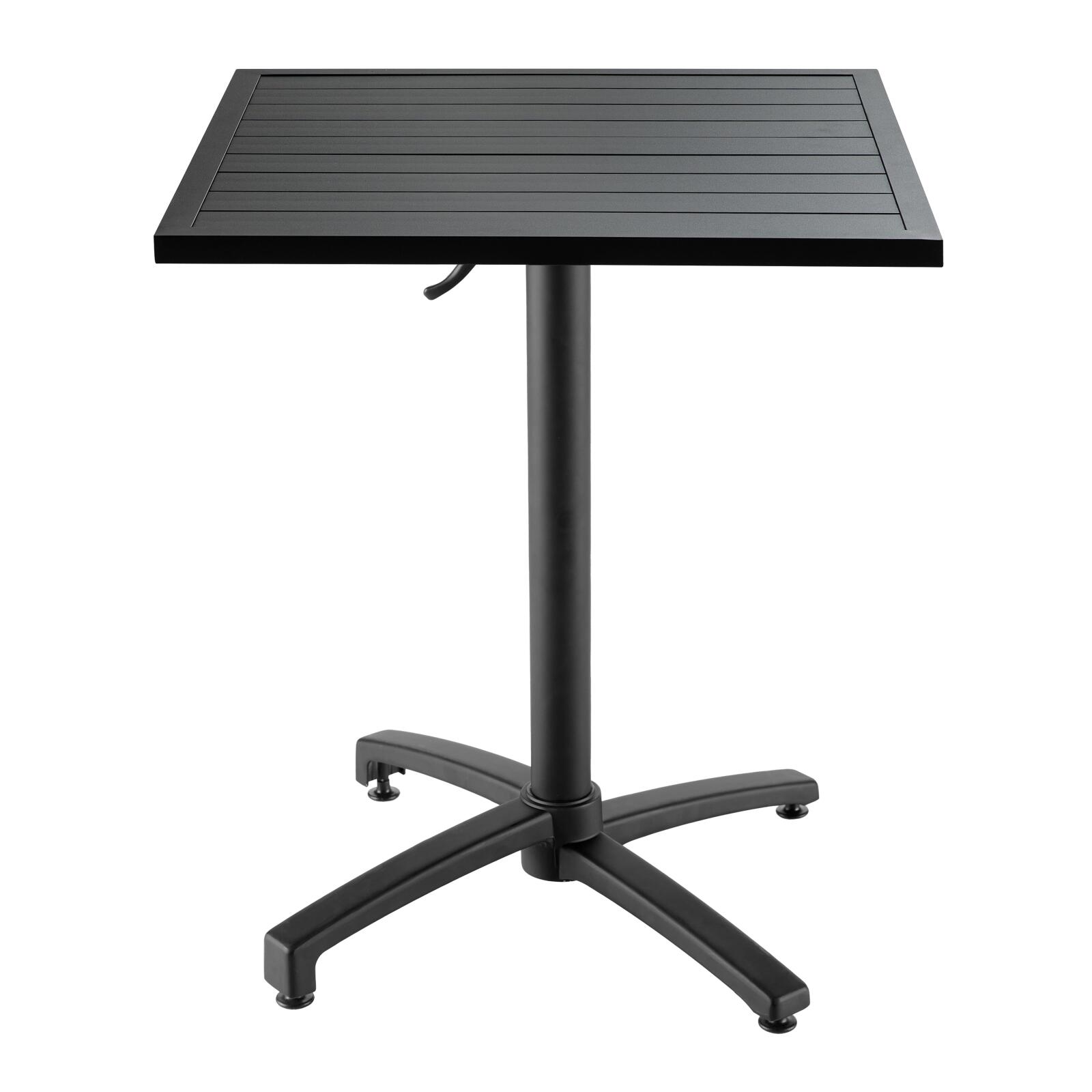 Table de jardin carrée (70 x 70 cm) en aluminium