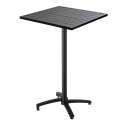 Table haute mange debout  (60 x 60 x 110 cm) en aluminium noir