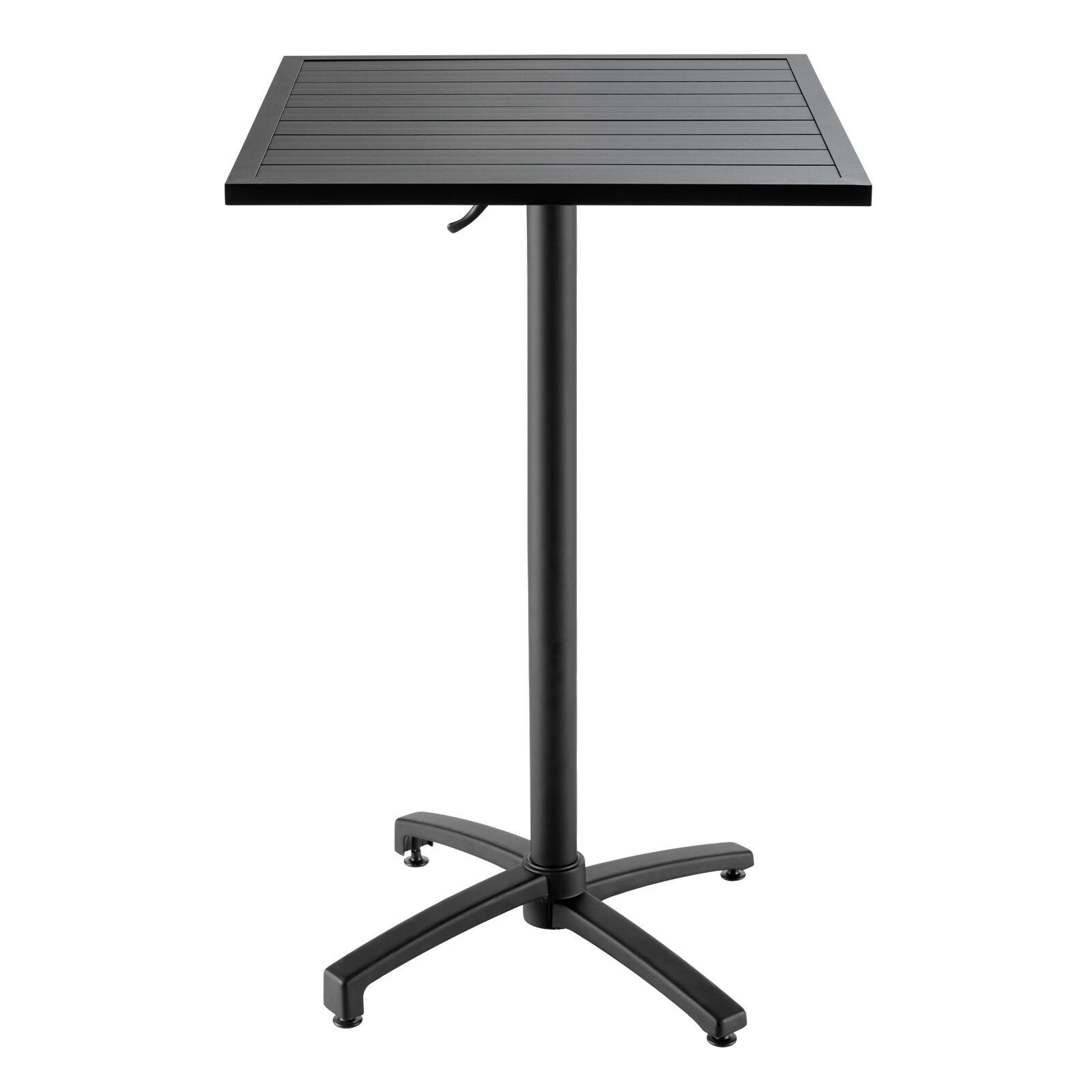 Table haute mange debout  (60 x 60 x 110 cm) en aluminium noir