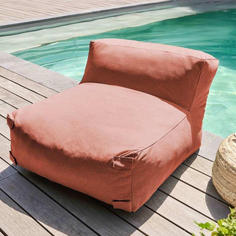 Salon de jardin modulable avec 2 chauffeuses et 2 fauteuils d'angle