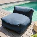 Salon de jardin modulable avec 2 chauffeuses, 2 fauteuils d'angle et 1 pouf