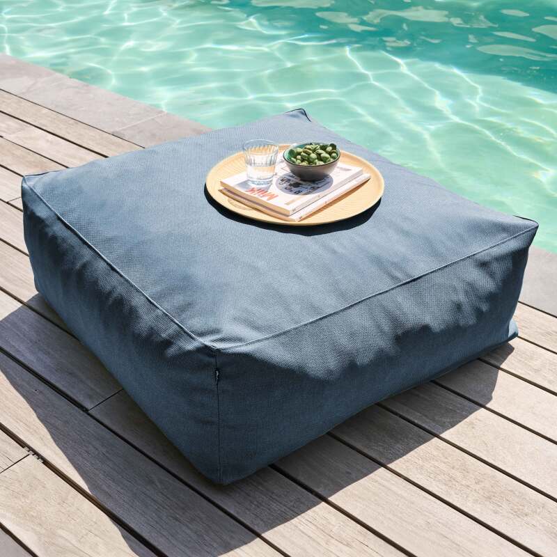 Salon de jardin modulable avec 2 chauffeuses, 2 fauteuils d'angle et 1 pouf
