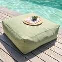 Salon de jardin modulable avec 1 chauffeuse, 2 fauteuils d'angle et 1 pouf