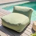 Salon de jardin modulable avec 1 chauffeuse, 2 fauteuils d'angle et 1 pouf