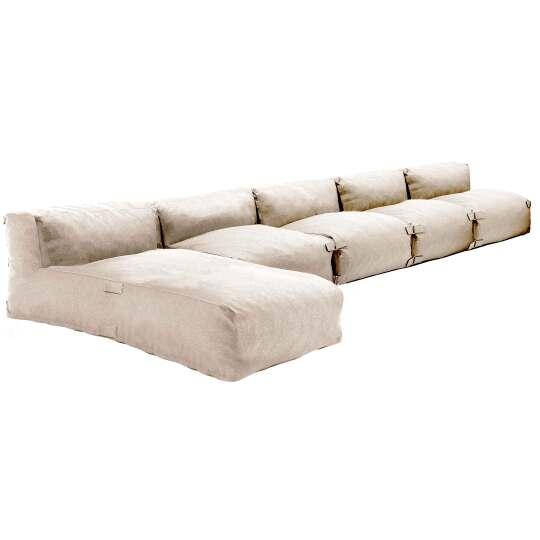 Salon de jardin modulable avec 4 fauteuils et 1 méridienne | Oviala